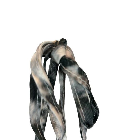 Ladies The Open Brand Black and White Tie Dye Long Button Front Swim Cover Up - Picture 3 of 13